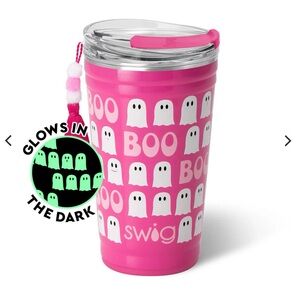 Swig Life Faboolous Glow-in-the-Dark Spider Web 24 oz Tumbler / NEW with tags